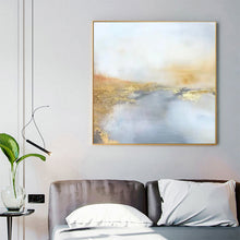 Load image into Gallery viewer, Gray Gold Wall Painting Landscape Painting on Canvas Impressionist Op054
