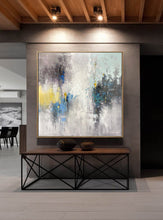 Load image into Gallery viewer, Gray Yellow Abstract Painting Original Modern Abstract Painting Cp007
