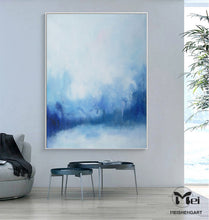 Load image into Gallery viewer, Ocean Abstract Painting Blue Ocean Abstract Oil Painting Ap127
