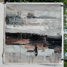 Load image into Gallery viewer, Gray White Brown Abstract Acrylic Painting on Canvas Ap083
