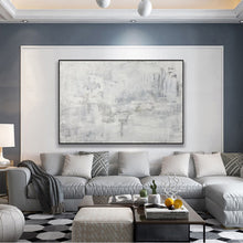 Load image into Gallery viewer, Gray Abstract Painting Minimalist Painting Black White Cp039
