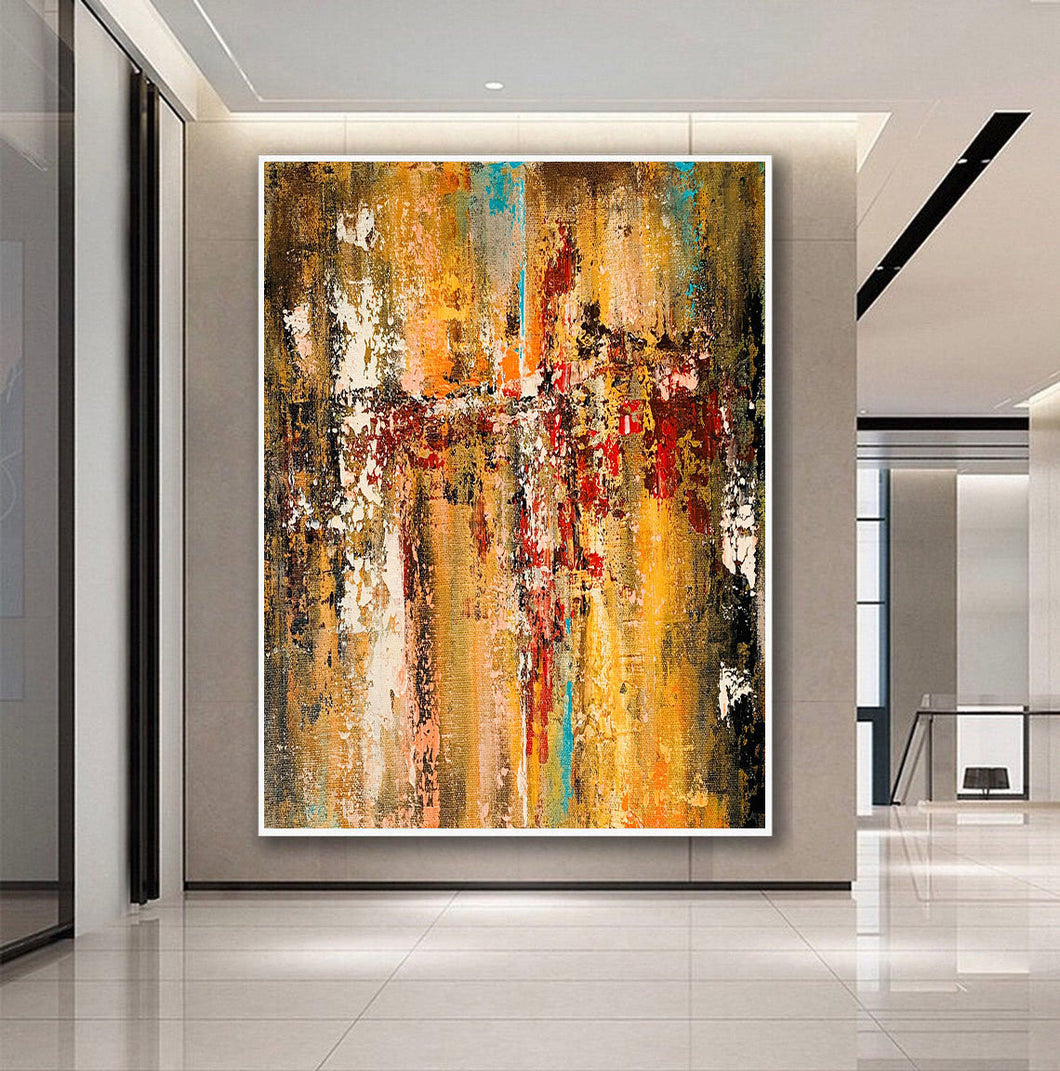 Extra Large Modern Wall Art Palette Knife Canvas Abstract Painting Gp079