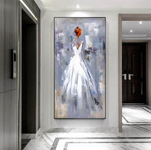 Load image into Gallery viewer, Girl Painting Oversized Wall Art Large Abstract Canvas Art Np078
