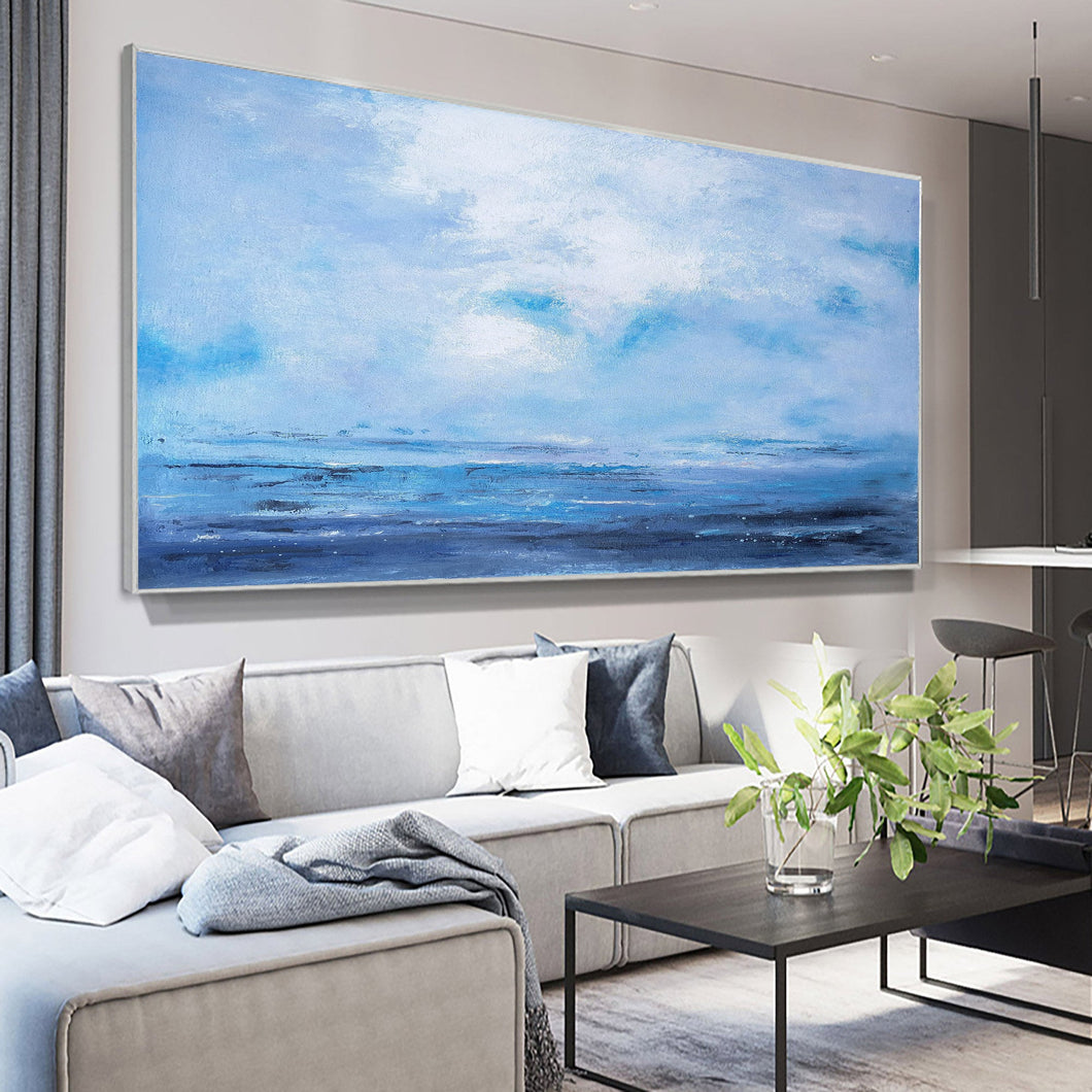Large Ocean Abstract Painting Beach Modern Painting Seascape Ap120