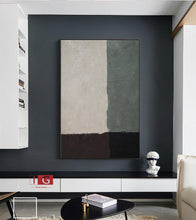 Load image into Gallery viewer, White Green Brown Black Art Living Room Handmade Painting Qp048
