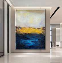 Load image into Gallery viewer, Large Canvas Art Work Abstract Painting Ocean Painting Wall Decor Bp038
