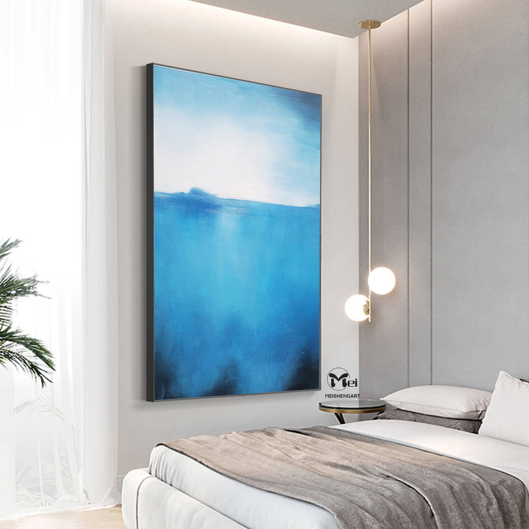 Blue Abstract Painting Landscape Painting On Canvas Kp004