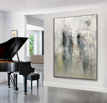 Load image into Gallery viewer, Gray GreenLiving Room Painting Large Abstract Canvas Art Cp034
