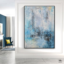 Load image into Gallery viewer, Blue And White Painting Modern Painting Living Room Wall Art Ap115
