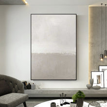 Load image into Gallery viewer, Beige and White Painting Beige Abstract Painting Beige Wall Decor Qp055
