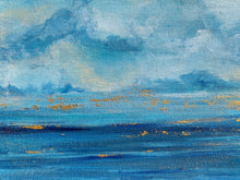 Load image into Gallery viewer, Oversized Art for Sale Ocean Landscape Painting Blue Abstract Painting Gp074
