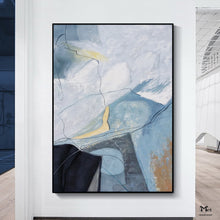 Load image into Gallery viewer, Grey And Blue Painting Modern Bright Wall Art For Living Room Ap117
