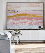 Load image into Gallery viewer, Beige Pink Gold Painting Big Painting for Living Room Op014
