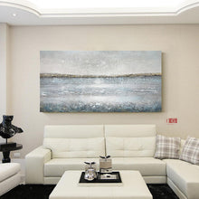 Load image into Gallery viewer, Large Abstract Painting Grey Seascape Painting Beach Painting Qp050
