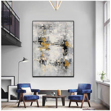 Load image into Gallery viewer, Grey Gold Abstract Painting Extra Large Wall Art For Living Room Np017
