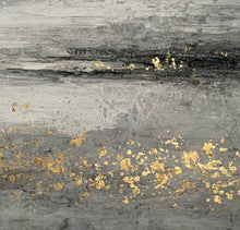 Load image into Gallery viewer, Black Gray Gold Modern Wall Art Abstract Painting Yp003
