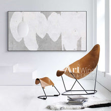 Load image into Gallery viewer, Large Minimalism Abstract Painting White Grey Abstract Canvas Art Dp061

