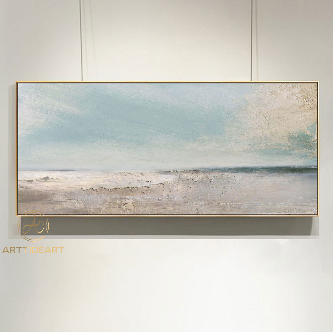 Large Beach Painting Cloud Painting Abstract Landscape Painting Ap040