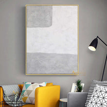 Load image into Gallery viewer, Gray And White Abstract Art Textured Acrylic Decor Minimalist Painting Dp039

