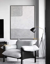 Load image into Gallery viewer, Gray And White Abstract Art Textured Acrylic Decor Minimalist Painting Dp039
