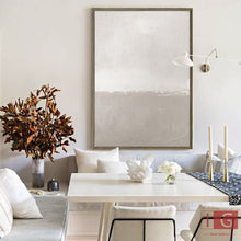 Load image into Gallery viewer, Beige and White Painting Beige Abstract Painting Beige Wall Decor Qp055
