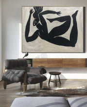 Load image into Gallery viewer, Black And White Greek Athletes Paintings On Canvas Minimalist Art Kp030
